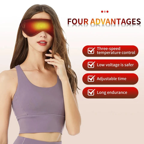 Heated Eye Mask – 3-Level Warm Compress for Relaxation & Sleep