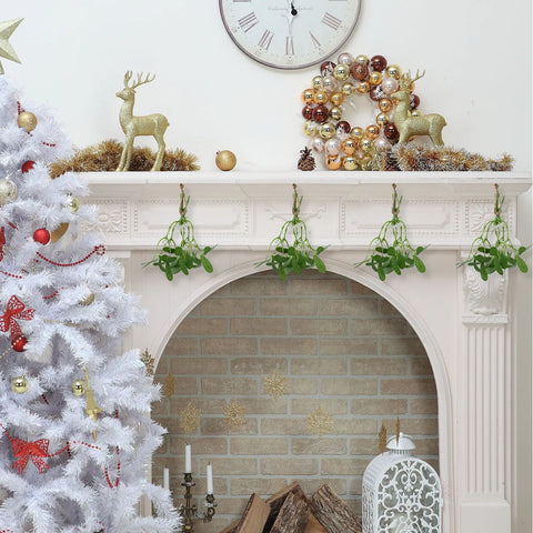 Artificial Plant Simulation Leaves Hanging Mistletoe Festival Supplies Christmas Decoration Creative Fake Potted Leave Ornaments
