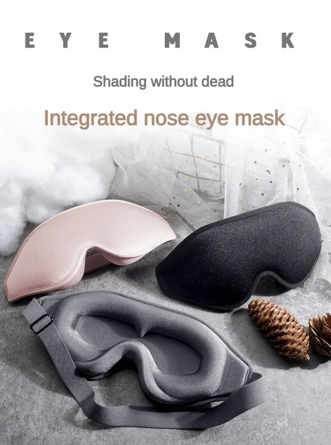 3D Memory Foam Sleep Mask – Light Blocking Eye Cover