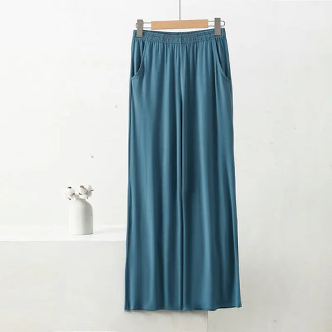 Women’s Modal Wide-Leg Pants – Loose Fit Lounge Trousers