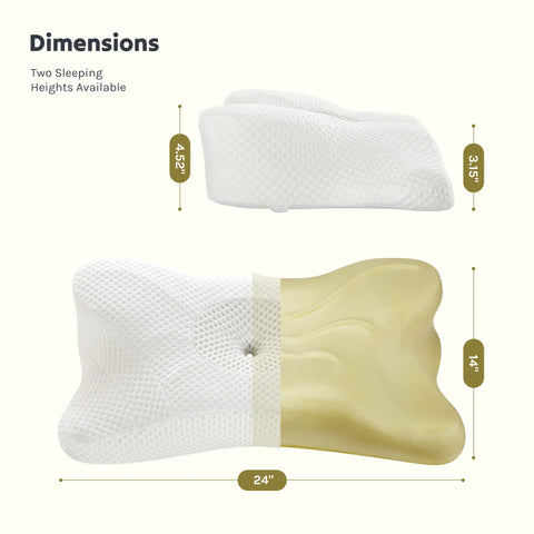 Ergonomic Memory Foam Neck Pillow – Queen Size