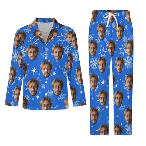 Personalized Christmas Pajamas with Face Custom Photo Pajamas For Couple Family Friends
