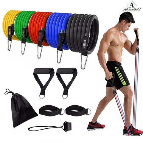 11pcs/Set Latex Resistance Bands Set