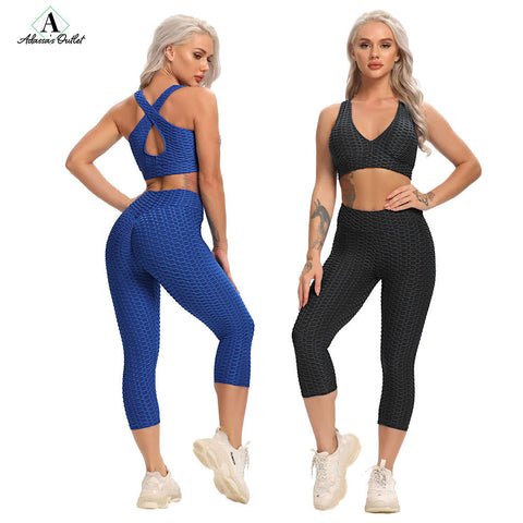 Yoga Seamless Leggings + Short Sleeve Shirts