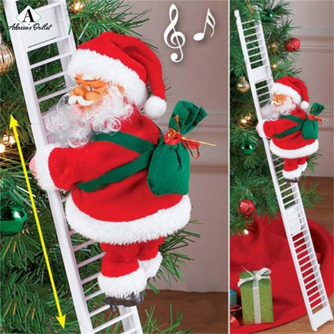 Electric Climbing Ladder Santa Claus With Music
