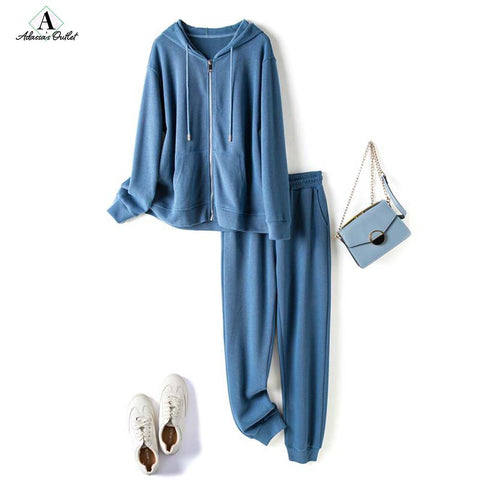 Women Hoodies + Pants Two Piece Sets