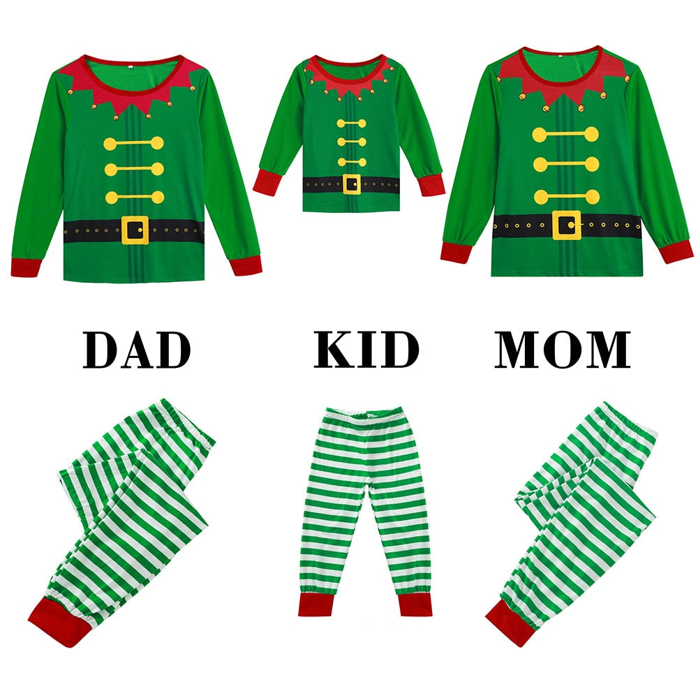 Elf-Themed Matching Family Christmas Outfits