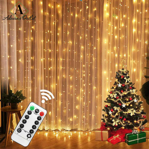 USB LED Curtain String Lights