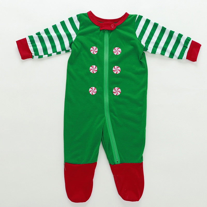 Elf-Themed Matching Family Christmas Outfits