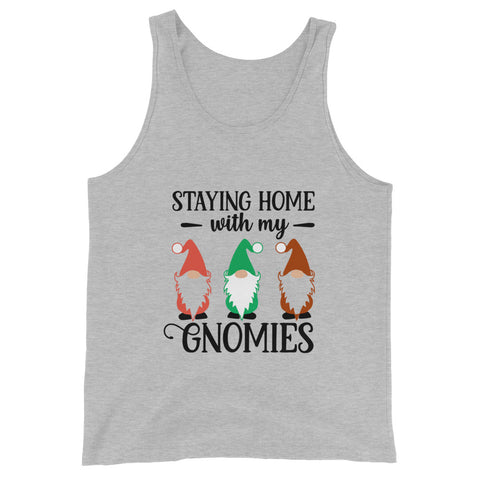 Staying Home With My Gnomies Unisex Tank Tops