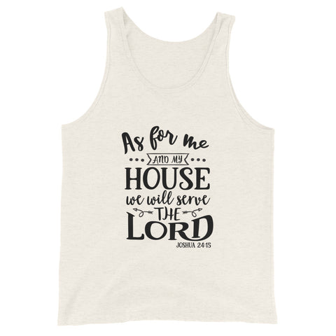 As For Me And My House Unisex Tank Tops