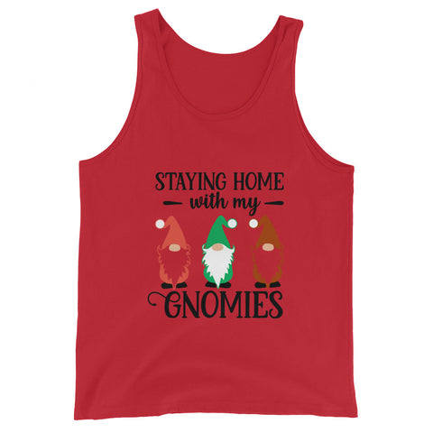 Staying Home With My Gnomies Unisex Tank Tops