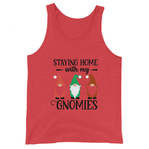 Staying Home With My Gnomies Unisex Tank Tops