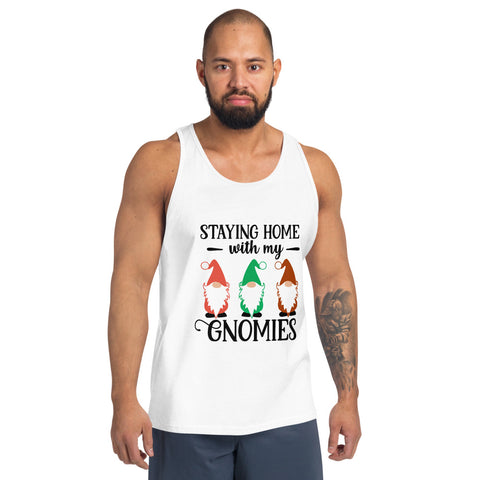 Staying Home With My Gnomies Unisex Tank Tops