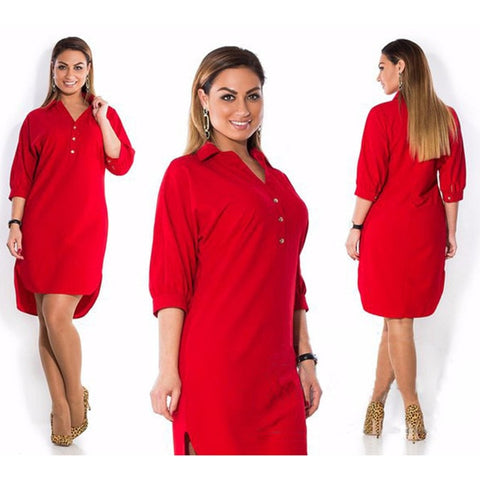 Summer Formal Midi Shirt Dress