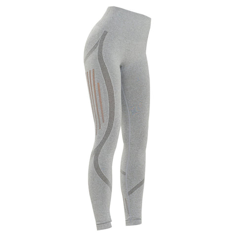Yoga Set Seamless Leggings + Long Sleeve Shirts