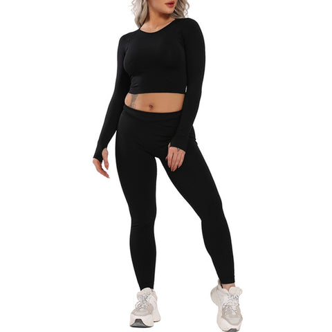 Yoga Shirts Long Sleeve Crop Top
