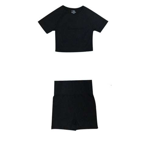 Women New Seamless Yoga Leggings + Long Sleeve Shirts