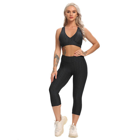Yoga Seamless Leggings + Short Sleeve Shirts