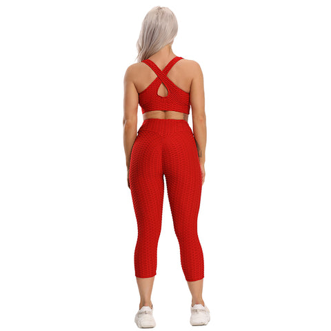 Yoga Seamless Leggings + Short Sleeve Shirts