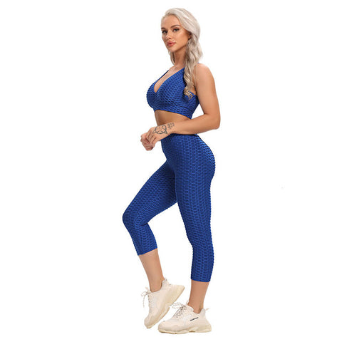 Yoga Seamless Leggings + Short Sleeve Shirts