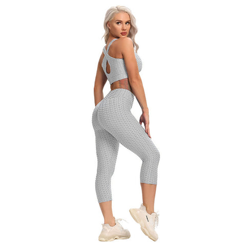 Yoga Seamless Leggings + Short Sleeve Shirts