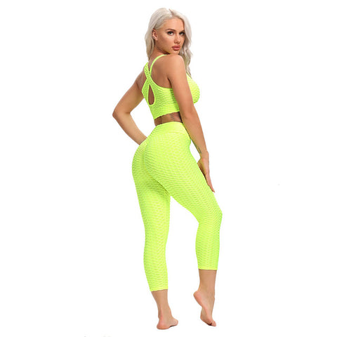 Yoga Seamless Leggings + Short Sleeve Shirts