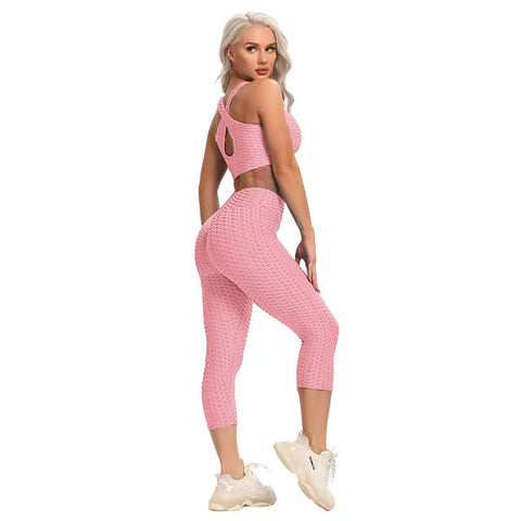 Yoga Seamless Leggings + Short Sleeve Shirts