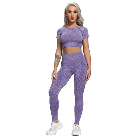 Long Sleeve Leggings + Crop Top Yoga Set