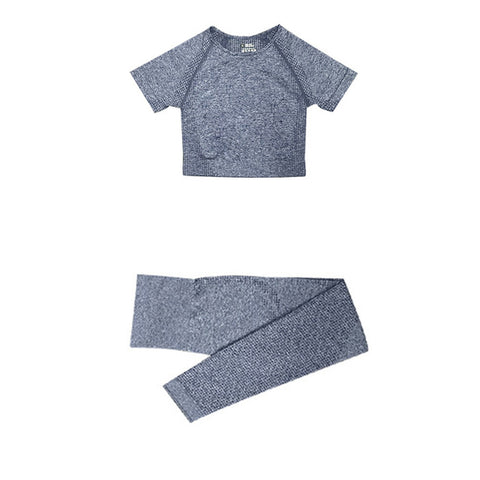 Long Sleeve Leggings + Crop Top Yoga Set