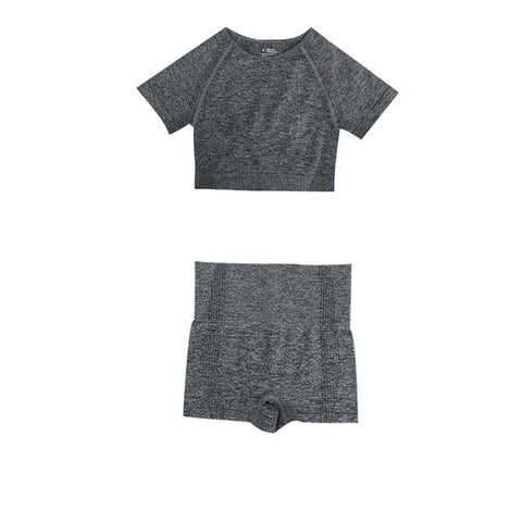 Long Sleeve Leggings + Crop Top Yoga Set