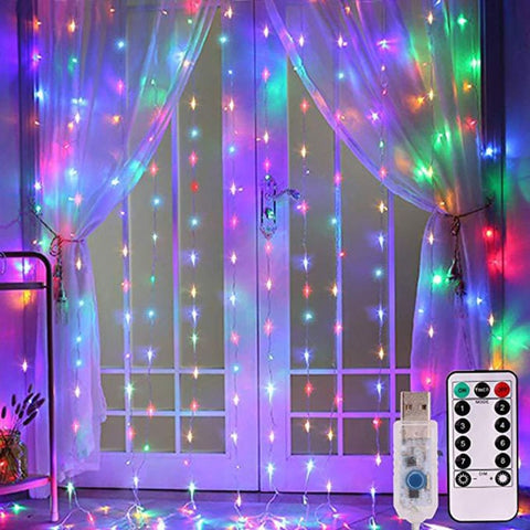 USB LED Curtain String Lights