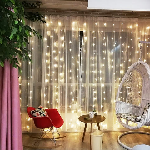 USB LED Curtain String Lights