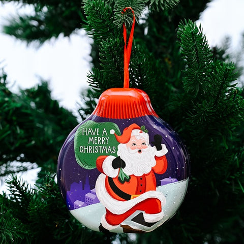 Christmas Decor Ball Candy Jar Storage Xmas Tree