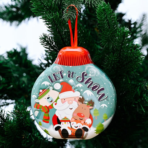 Christmas Decor Ball Candy Jar Storage Xmas Tree