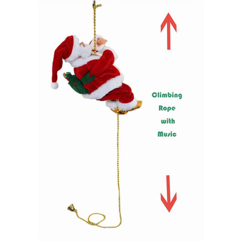 Electric Climbing Ladder Santa Claus With Music
