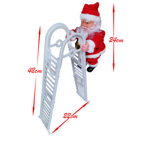 Electric Climbing Ladder Santa Claus With Music
