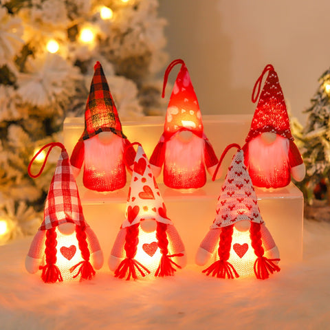 Christmas Faceless Doll Decorations Led Light