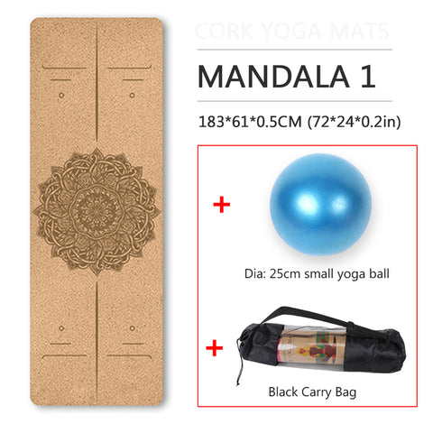Natural Cork TPE Yoga Mats