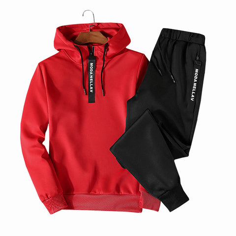 Men's Tracksuit Hooded Sweatshirt + Suit