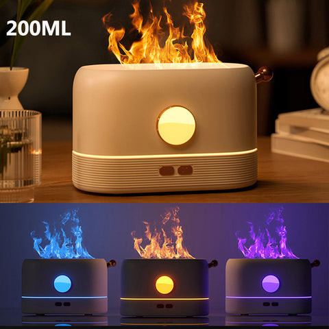 Led Essential Oil Flame Lamp Diffuser