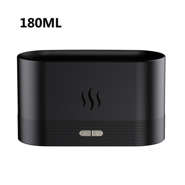 Flame Effect Aroma Diffuser, 180ml Slim Oval