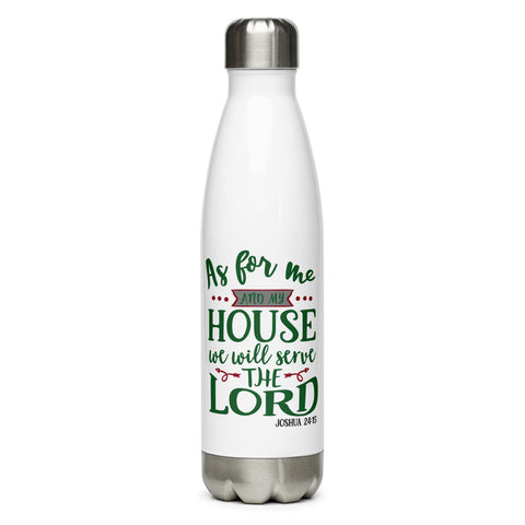 As For Me And My House Water Bottle