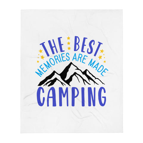 The Best Memories Are Made Camping Throw Blanket
