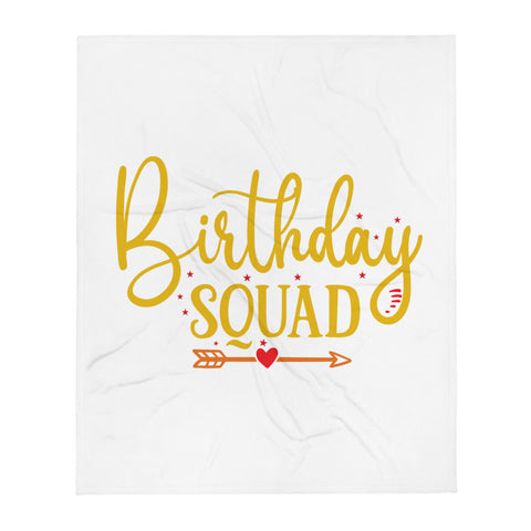 Birthday Squad Throw Blanket