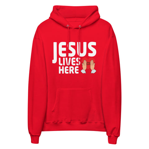 Jesus Lives Here Unisex Fleece Hoodie