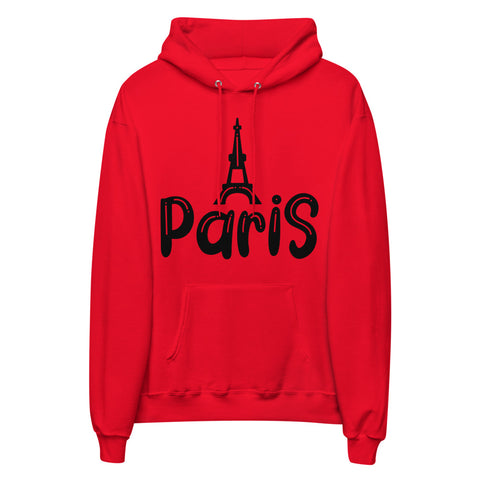 Paris Unisex Fleece Hoodie