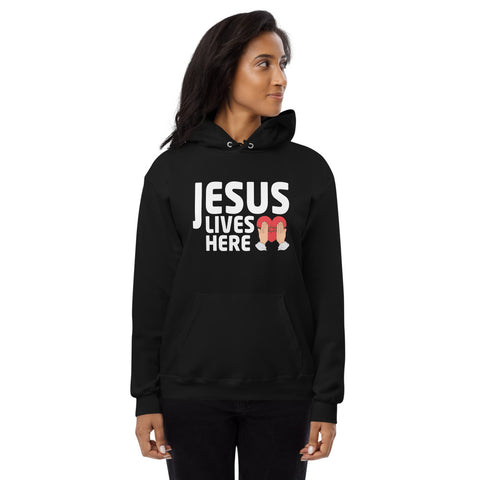 Jesus Lives Here Unisex Fleece Hoodie