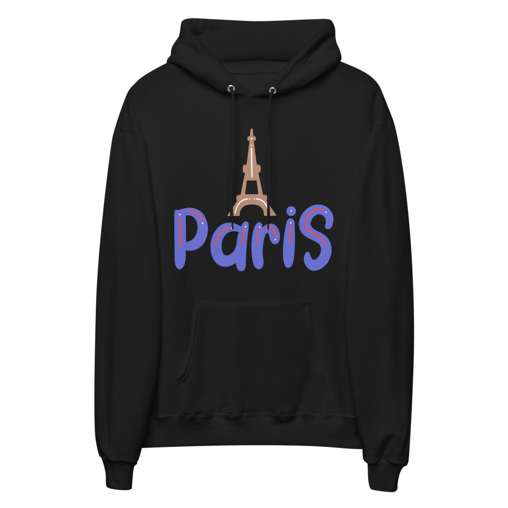 Paris Unisex Fleece Hoodie