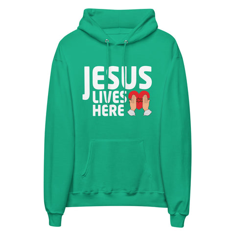 Jesus Lives Here Unisex Fleece Hoodie